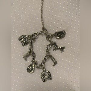 Silver Western Charm Bracelet